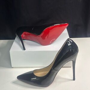 Elegant Black and Red Stiletto Heels